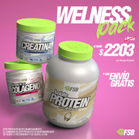 Pack FSB® Welness — Colágeno + Astaxantina AstaReal · Creatina Monohidratada · Proteína Aislada de Suero de leche