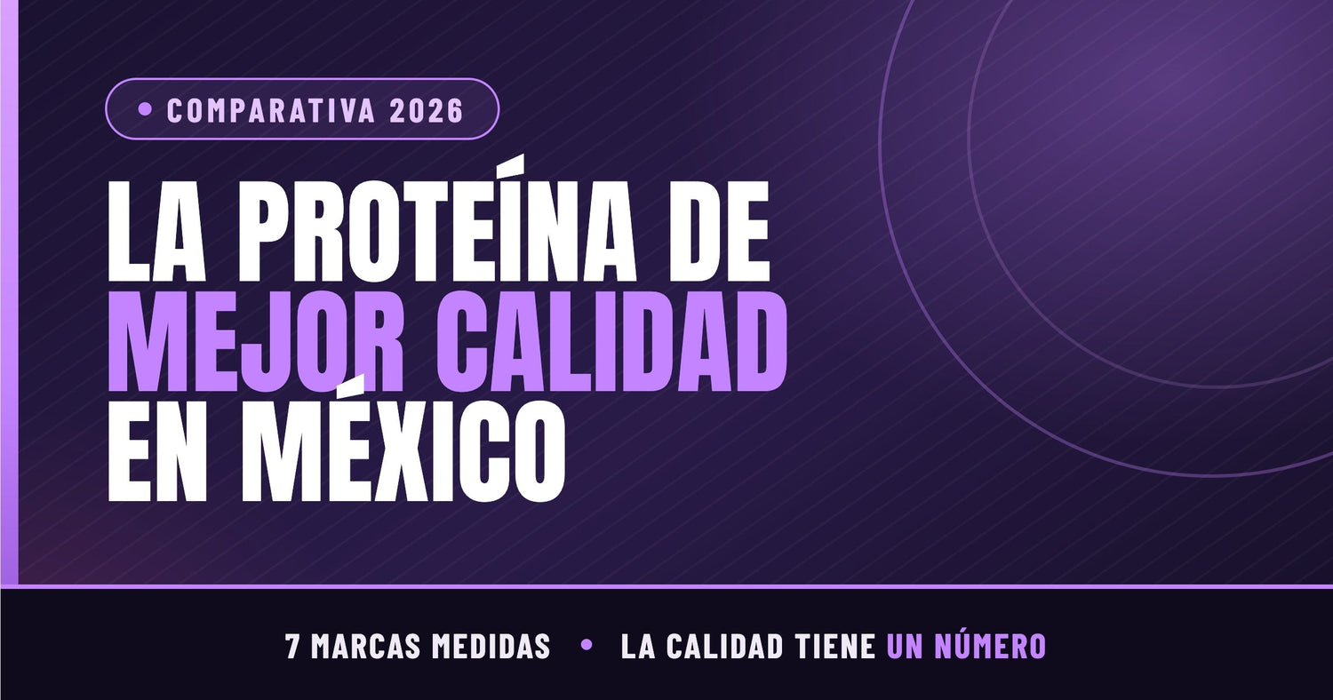Comparativa de siete proteínas vendidas en México medidas por porcentaje de pureza proteica, 2026
