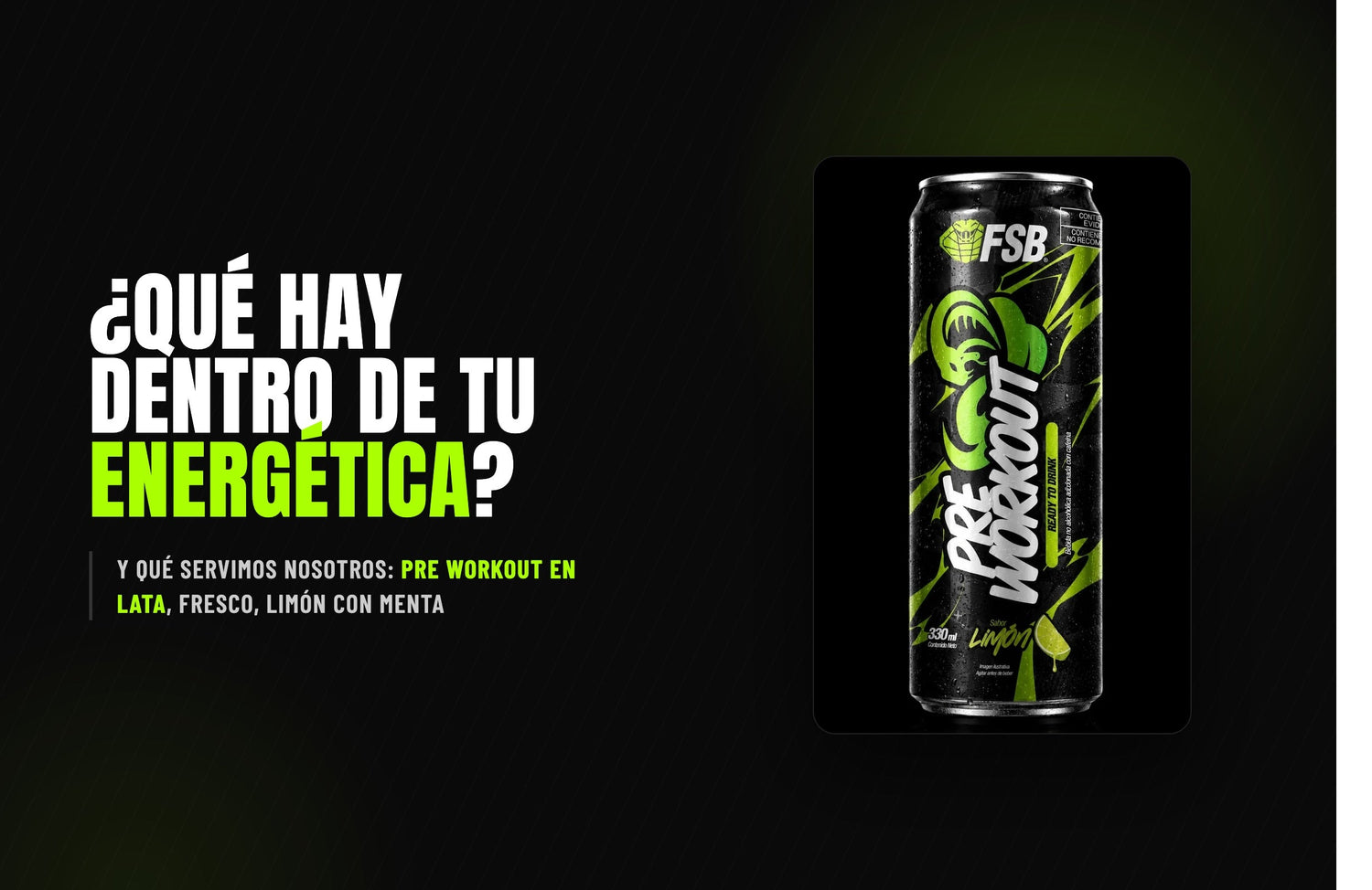 Cover lata de pre workout FSB