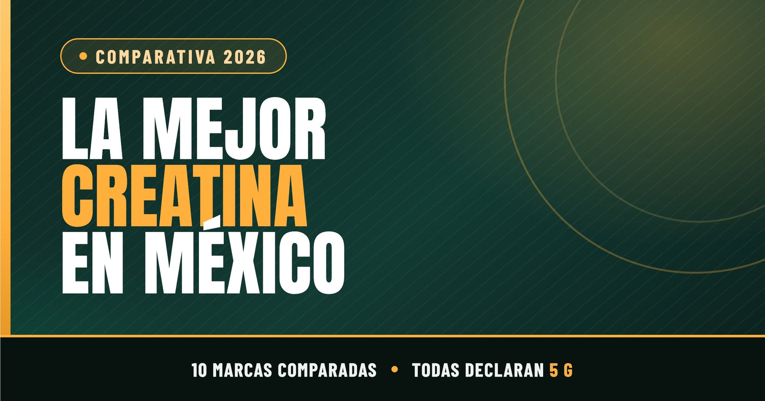 Comparativa de diez marcas de creatina vendidas en México por origen de materia prima y verificación, 2026
