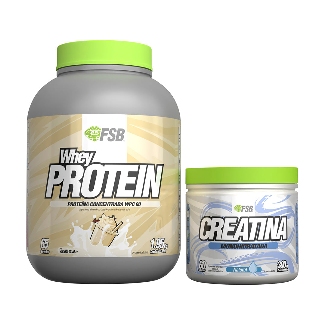 Paquete proteina whey mas creatina 