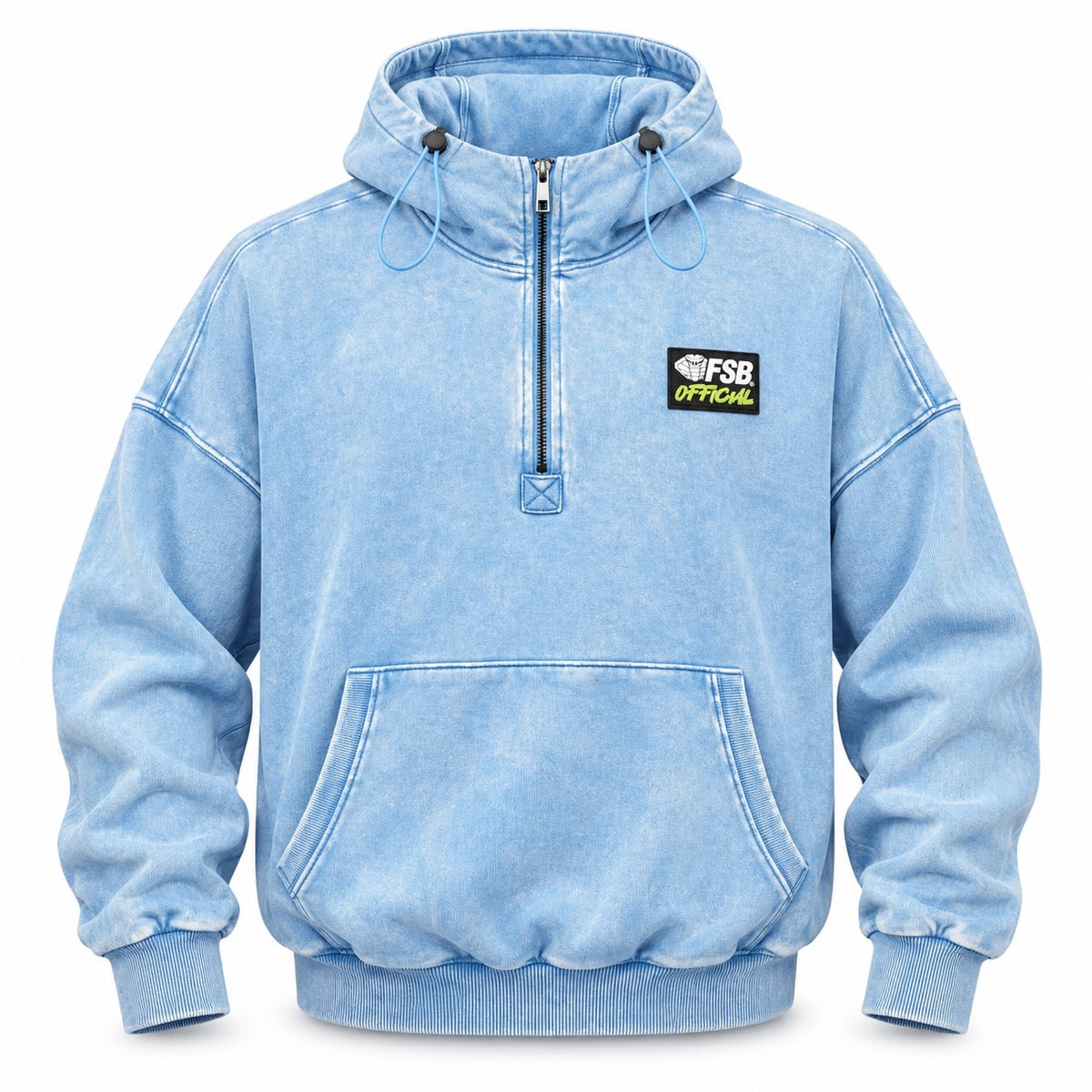 Sudadera azul lavado frontal