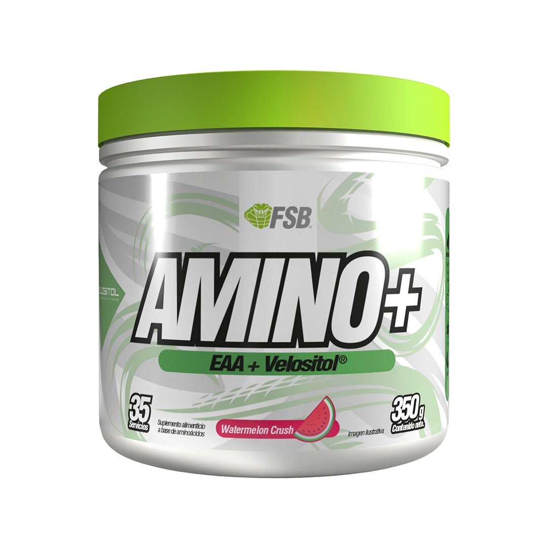 Aminoácidos Amino+ FSB Watermelon Crush — Velositol® 2000mg L-Leucina 2000mg — 35 servicios