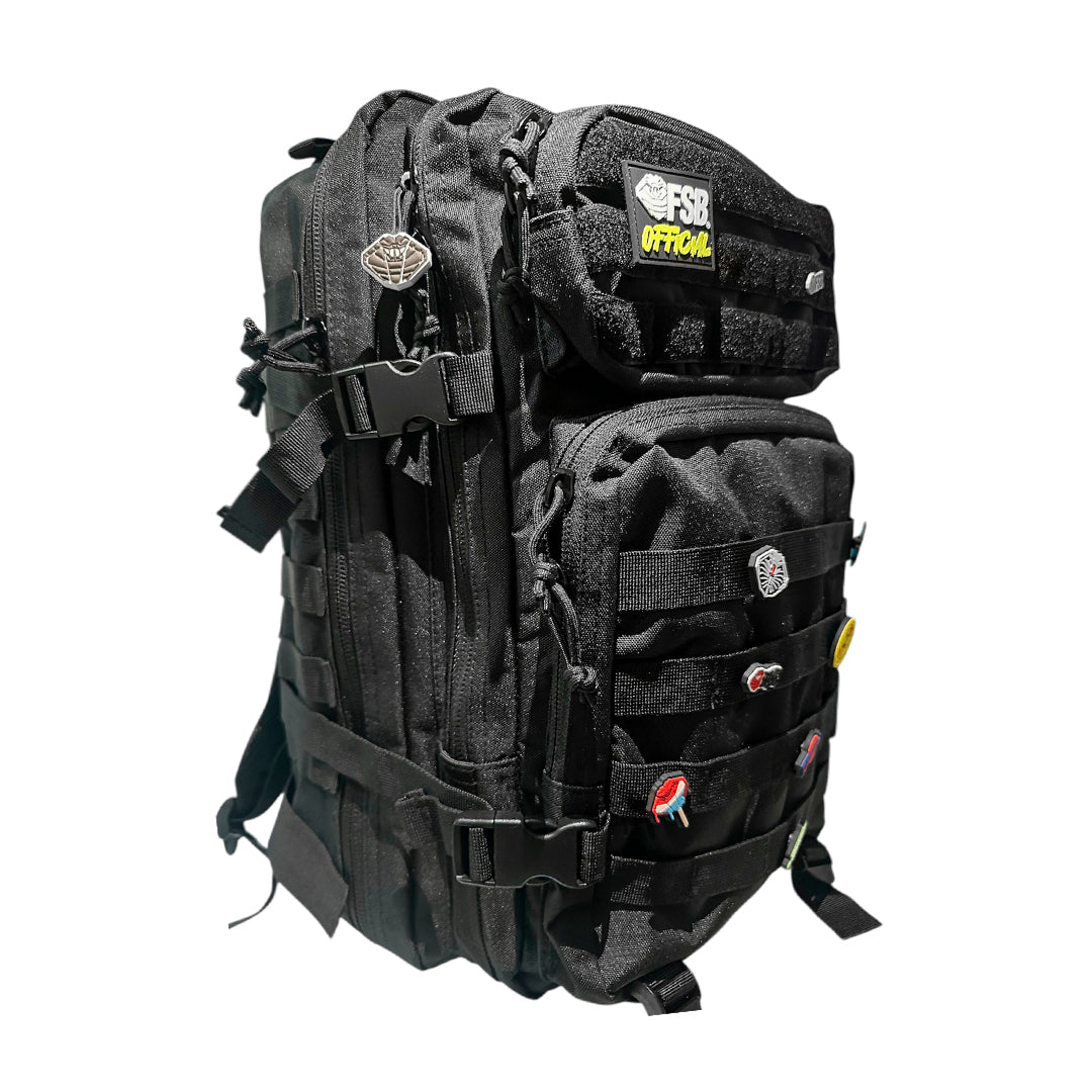 Cobra BackPack FSB® 40L negra — mochila táctica sistema MOLLE parche FSB Official — Los de la Cobra México