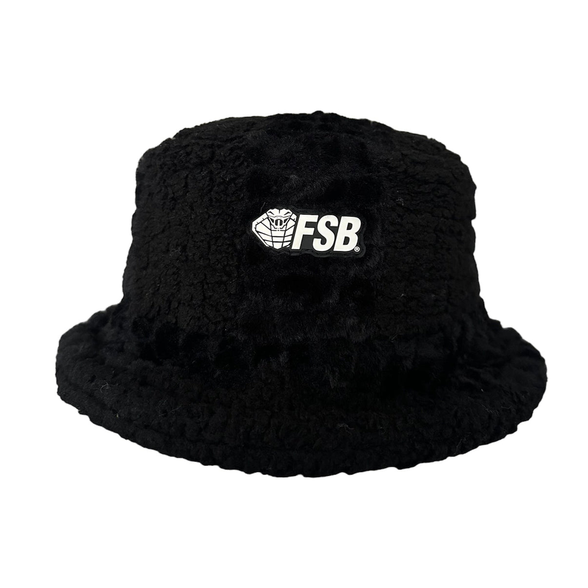 Gorro FSB® Cobra Noir 90s bucket hat sherpa negro — logo FSB cobra bordado blanco — Los de la Cobra México