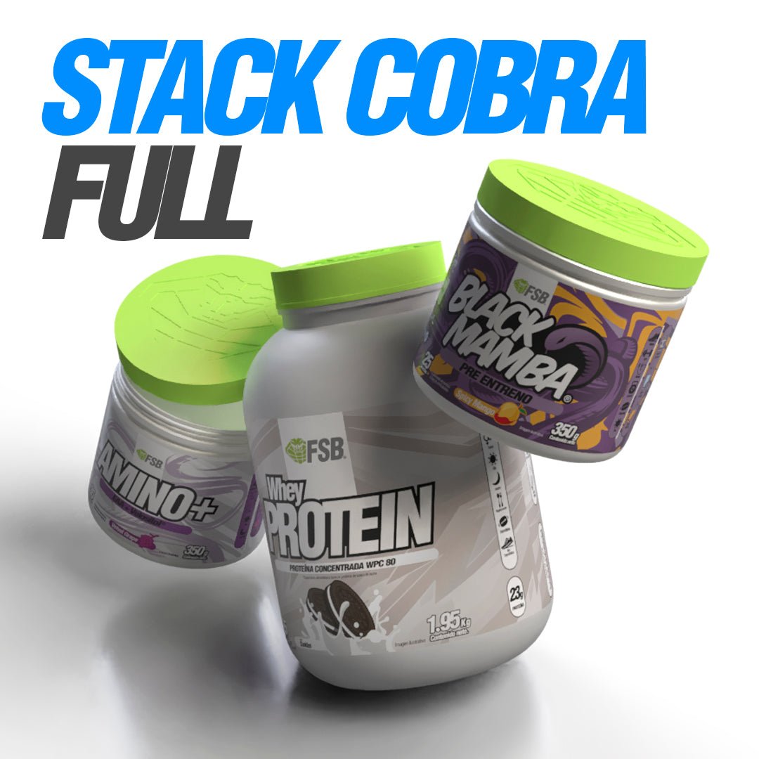 Stack Cobra Full FSB — Whey Protein, Black Mamba® Pre Entreno y Amino+ — México