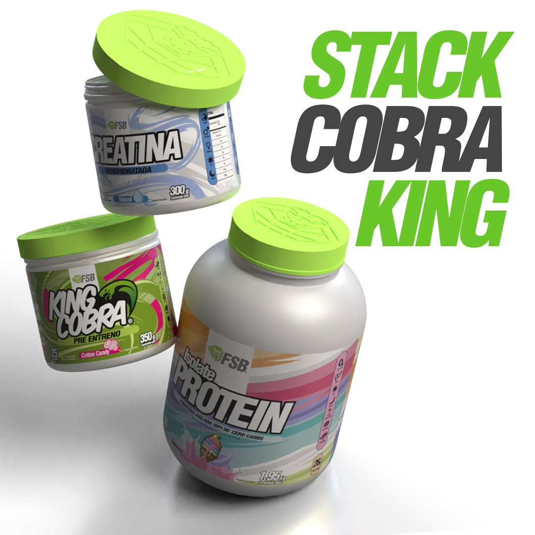 Stack Cobra King FSB — Isolate Protein, King Cobra® Pre Entreno y Creatina — México