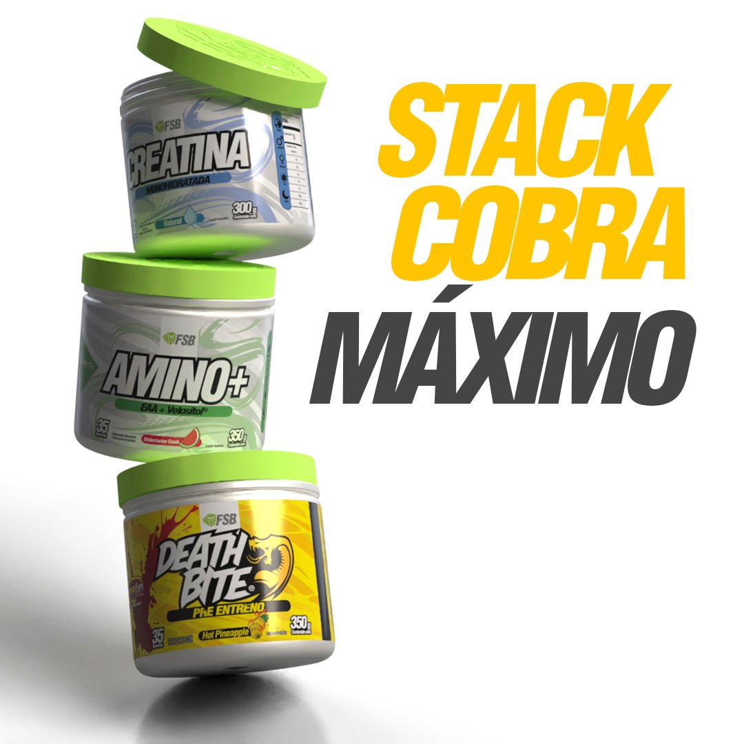 Stack Cobra Máximo FSB — Death Bite® Pre Entreno, Amino+ y Creatina  — México