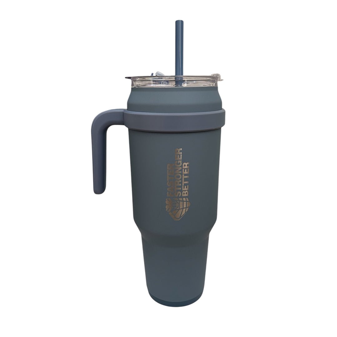 FSB® Termo Elemental Blue 50oz azul — asa tapa popote logo Faster Stronger Better grabado — Los de la Cobra México