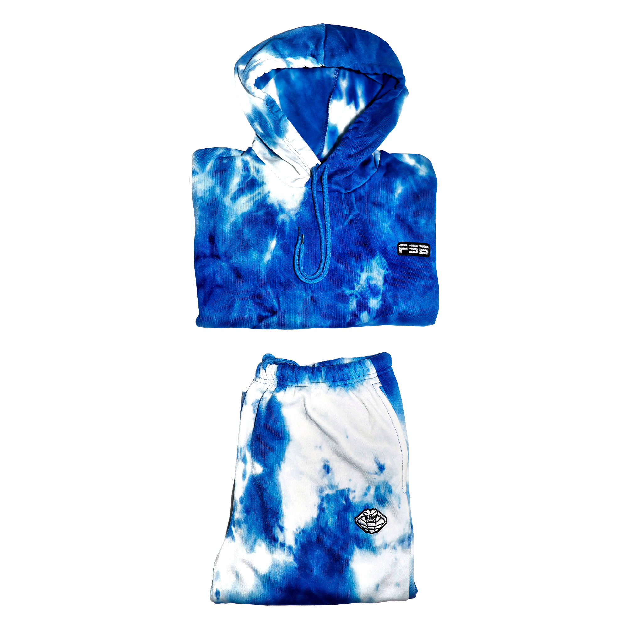 Conjunto de Pants térmico color azul, técnica Tie-Dye. FSB.